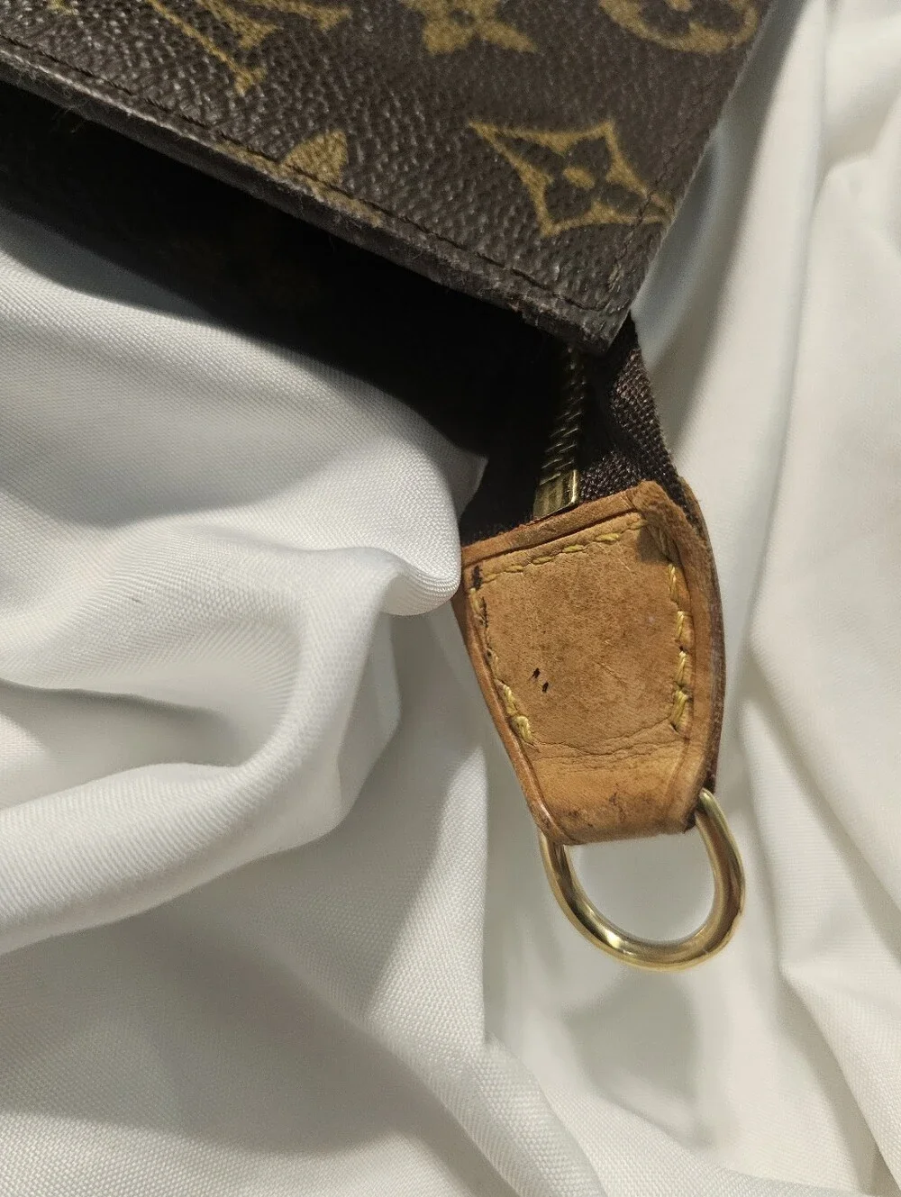 Louis Vuitton monogram carefully